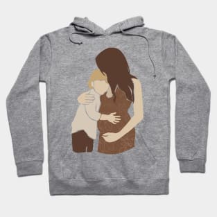 Abstract pregnant vector Family silhouette Illustration Hoodie